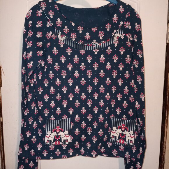 Blutsgeschwister long sleeve tunic NWT size M carousel horse and flowers print - Picture 2 of 7